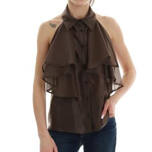 CAMICIA SMANICATA HAVEONE MARRONE
